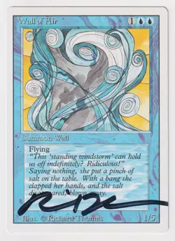 Signed Wall of Air LP Revised Edition Artist Richard Thomas 1994 WOTC MTG Magic! - Image 1