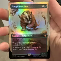 Badgermole Cub (Borderless Foil) 0326 TLA - MTG - NM - Image 1