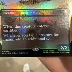Badgermole Cub (Borderless Foil) 0326 TLA - MTG - NM - Image 2