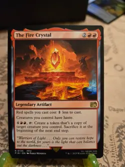 MTG The Fire Crystal Final Fantasy Regular Rare NM - Image 1