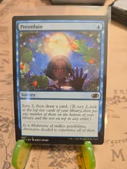 MTG Preordain Jumpstart 2022 Regular Anime Art Common NM - Image 1