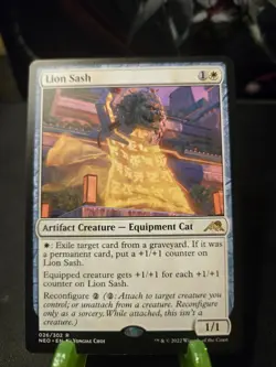 MTG Lion Sash Kamigawa: Neon Dynasty Regular Rare NM - Image 1