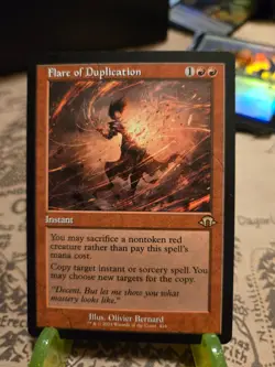 MTG Flare of Duplication Modern Horizons 3 Retro Frame Rare NM - Image 1