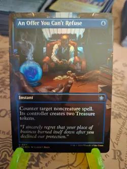 MTG An Offer You Can't Refuse Foundations Foil Borderless Uncommon NM - Image 1