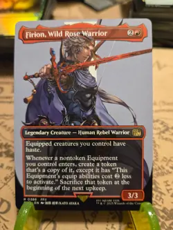 MTG Firion, Wild Rose Warrior Final Fantasy Regular Borderless Rare NM - Image 1