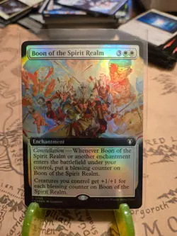 MTG Boon of the Spirit Realm Commander Masters Extended Art Foil Rare NM - Image 1