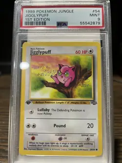 1999 POKEMON JUNGLE 1ST ED #54 JIGGLYPUFF PSA 9 - Image 1