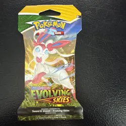 New, Sealed Pokemon TCG Evolving Skies Sleeved Booster Pack Sylveon - Image 1