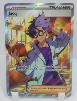 Pokemon Jacq 236/198 Full Art Trainer Scarlet & Violet NM/M Unplayed Pack Fresh - Image 1