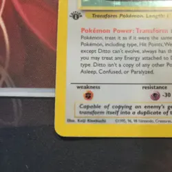 1999 Pokemon TCG Fossil Ditto 1st Edition Holo Rare 3/62 LP - Image 5