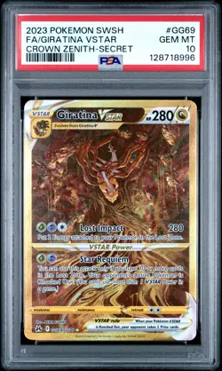 2023 POKEMON SWORD & SHIELD CROWN ZENITH SECRET FULL ART/GIRATINA VSTAR PSA 10 - Image 1