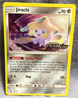 Pokemon Jirachi SM161 Team Up Pre-Release Promo Sun & Moon Holofoil 2019 = NM - Image 2