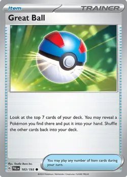 NM Pokemon Paldea Evolved Great Ball 183 - Image 1