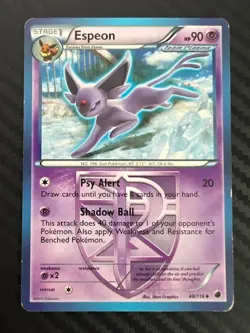 Pokemon TCG Espeon Team Plasma 48/116 Plasma Freeze MP/HP - Image 1