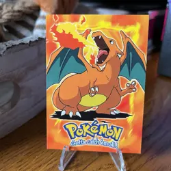 1999 Pokemon Topps Charizard E6 of 12 Movie Edition Stage 3 Regular Blue Label - Image 1