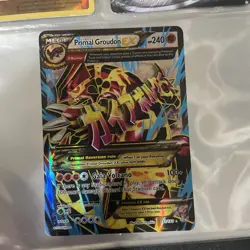Pokemon TCG Primal Groudon EX Mega Holo Ultra Rare 151/160 XY Primal Clash - LP - Image 1