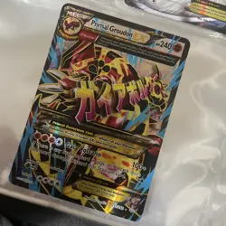 Pokemon TCG Primal Groudon EX Mega Holo Ultra Rare 151/160 XY Primal Clash - LP - Image 3