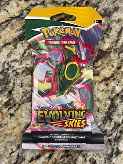 Pokemon TCG - Evolving Skies Sleeved Booster Pack Sword & Shield SEALED - Image 1