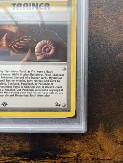 1999 Pokemon Fossil Mysterious Fossil #62 1st Edition PSA 10 - Image 3