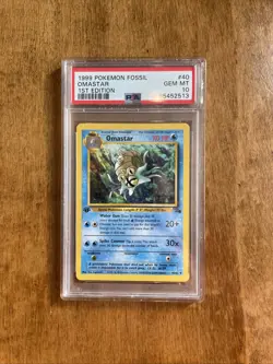 1999 Pokemon Fossil Omastar 40 1st Edition PSA 10 - Image 2