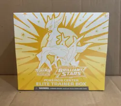 Pokemon Sword & Shield Brilliant Stars Pokemon Center Elite Trainer Box Sealed 820650850066 - Image 1