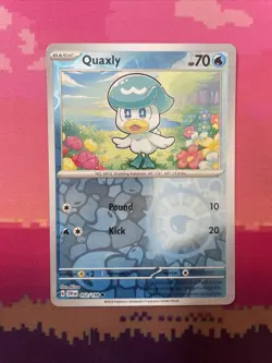 Pokemon Card Quaxly Scarlet & Violet Base Set Reverse Holo 052/198 Near Mint - Image 1