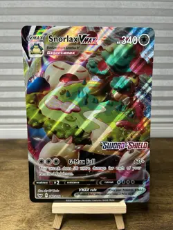 Snorlax VMAX JUMBO Card 142/202 Stamped Gamestop Promo Pokemon Sword & Shield - Image 1