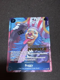 Buggy (OP10 Release Event Winner) P-084 One Piece Promotion Cards Foil - Image 1