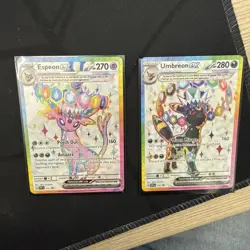 UMBREON AND ESPEON EX PRISMATIC EVOLUTIONS 175 & 176 PROMO CARDS - Image 1
