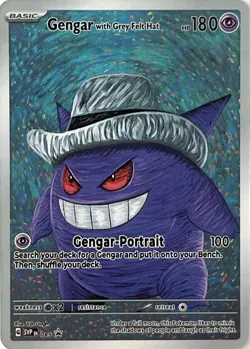 Pokemon Gengar With Grey Felt Hat Van Gogh Holo ACG Art Star Promo Card READ DES - Image 2