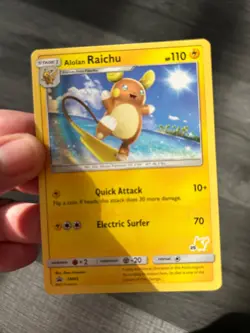 Pokemon Card Alolan Raichu SM65 Black Star Promo Non Holo Deck Stamp Stamped - Image 3