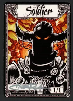 ***Soldier Token Signed*** MTG Tokens Christopher Rush Magic Kid Icarus - Image 1