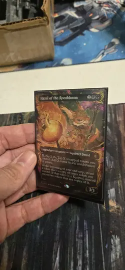 Hazel of the Rootbloom (Borderless) (Raised Foil) Commander: Bloomburrow Foil - Image 2