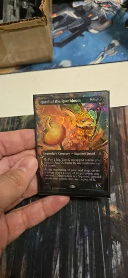 Hazel of the Rootbloom (Borderless) (Raised Foil) Commander: Bloomburrow Foil - Image 4