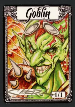 ***Goblin Token Signed*** MTG Tokens Christopher Rush Magic Kid Icarus - Image 1