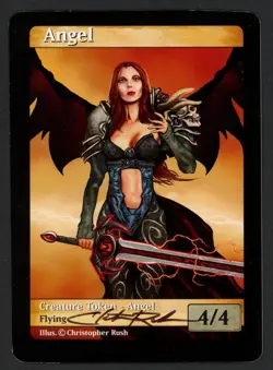 ***Angel Token Signed*** MTG Tokens Christopher Rush Magic Kid Icarus - Image 1