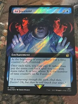 MTG - 1x As Foretold - Extended Surge Foil / Doctor Who NM - Image 1