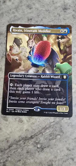 Kwain, Itinerant Meddler (Borderless) Commander: Bloomburrow Regular Rare MTG NM - Image 1