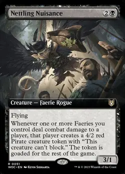 Nettling Nuisance-Wilds Of Eldraine Commander-Extended Art-Regular-51-NM - Image 1