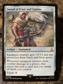 MTG TCG Assassins Creed Sword of Feast and Famine 0099 Regular Mythic - Image 1