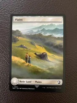 MTG Jurassic World Collection Double Sided Plains REX#0021 NM English Full Art - Image 2
