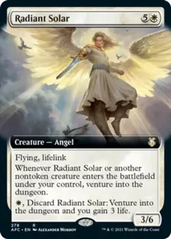 Radiant Solar Extended Art MTG Commander: Adventures in the Forgotten Realms NM - Image 1