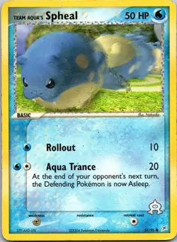 Team Aqua's Spheal 57/95 Team Magma vs Team Aqua Pokemon TCG MP - Image 1