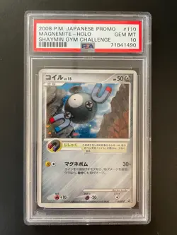 PSA 10 Pokemon Japanese Magnemite 110/DP-P Shaymin Gym Challenge Prize Promo - Image 1