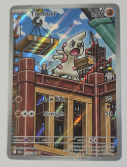 Pokemon TCG Timburr Illustration Rare 125/086 Black Bolt NM - Image 1