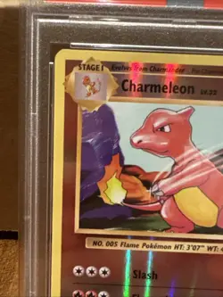 2016 POKEMON XY EVOLUTIONS #10 CHARMELEON-REVERSE FOIL PSA 8 - Image 3