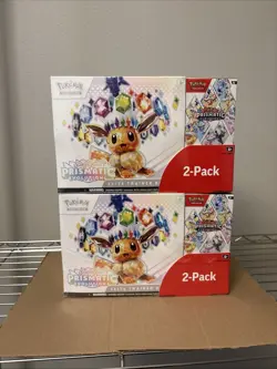 2x Pokemon Prismatic Evolutions Costco Elite Trainer Box + Booster Bundle 2-Pack - Image 1