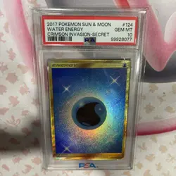 Water Energy (Secret) 124/111 Sm-Crimson Invasion Holo for sale online - Image 4