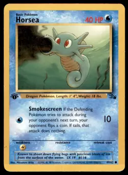 1999 Pokemon 1st Edition Fossil Horsea English #49 - Image 1