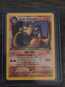 Pokemon TCG Team Rocket 1st Edition Dark Charizard 21/82 Non-Holo - Image 1